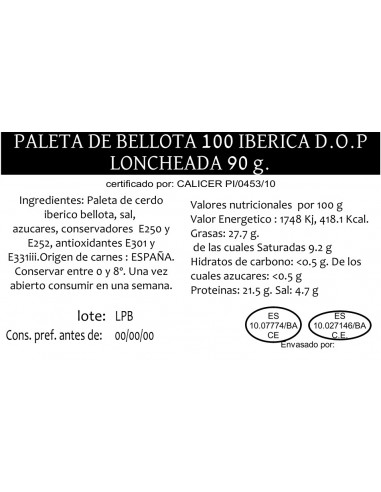 Comprar Online Paleta De Bellota Ib Rica Montelejo