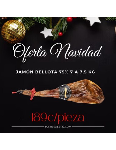 ¡¡¡¡¡¡¡¡¡¡¡¡¡¡¡¡¡     OFERTA NAVIDAD     !!!!!!!!!!!!!!!       Jamón de Bellota Ibérico 75% Raza Iberica  7 a 7.5 Kg.